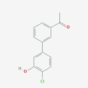 molecular formula C14H11ClO2 B6381105 5-(3-Acetylphenyl)-2-chlorophenol, 95% CAS No. 1261942-29-3