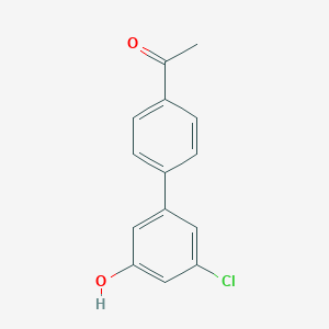 molecular formula C14H11ClO2 B6381115 5-(4-Acetylphenyl)-3-chlorophenol, 95% CAS No. 1261919-87-2