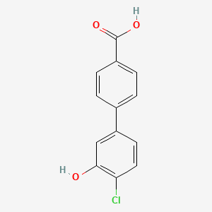 molecular formula C13H9ClO3 B6381132 5-(4-Carboxyphenyl)-2-chlorophenol, 95% CAS No. 1261955-55-8