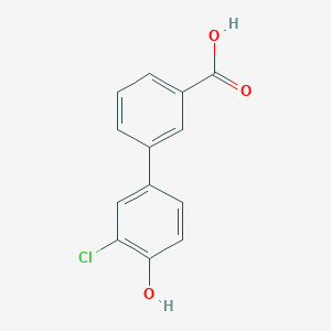 molecular formula C13H9ClO3 B6381137 4-(3-Carboxyphenyl)-2-chlorophenol, 95% CAS No. 1261902-37-7