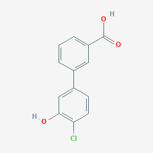 molecular formula C13H9ClO3 B6381143 5-(3-Carboxyphenyl)-2-chlorophenol, 95% CAS No. 1261902-42-4