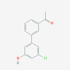 molecular formula C14H11ClO2 B6381149 5-(3-Acetylphenyl)-3-chlorophenol, 95% CAS No. 1261971-92-9