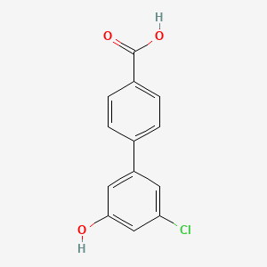 molecular formula C13H9ClO3 B6381157 5-(4-Carboxyphenyl)-3-chlorophenol, 95% CAS No. 1262000-71-4