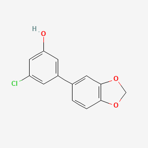 molecular formula C13H9ClO3 B6381159 3-Chloro-5-(3,4-methylenedioxyphenyl)phenol, 95% CAS No. 1261990-37-7