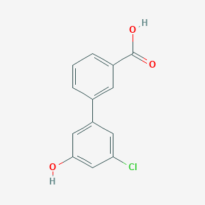 molecular formula C13H9ClO3 B6381180 5-(3-Carboxyphenyl)-3-chlorophenol, 95% CAS No. 1262002-87-8