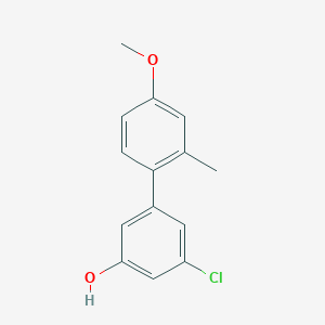 molecular formula C14H13ClO2 B6381204 3-Chloro-5-(4-methoxy-2-methylphenyl)phenol, 95% CAS No. 1261920-23-3