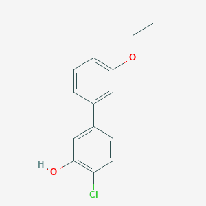 molecular formula C14H13ClO2 B6381205 5-(3-Ethoxyphenyl)-2-chlorophenol, 95% CAS No. 1261956-41-5