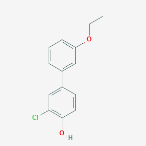 molecular formula C14H13ClO2 B6381230 4-(3-Ethoxyphenyl)-2-chlorophenol, 95% CAS No. 1261897-19-1