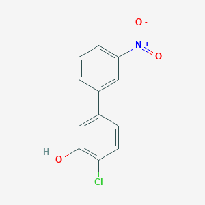 molecular formula C12H8ClNO3 B6381240 2-Chloro-5-(3-nitrophenyl)phenol, 95% CAS No. 1261971-99-6