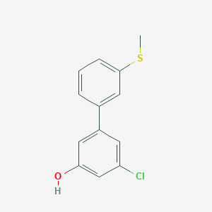 molecular formula C13H11ClOS B6381241 3-Chloro-5-(3-methylthiophenyl)phenol, 95% CAS No. 1261951-52-3
