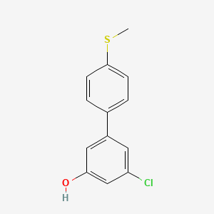molecular formula C13H11ClOS B6381244 3-Chloro-5-(4-methylthiophenyl)phenol, 95% CAS No. 1261990-65-1