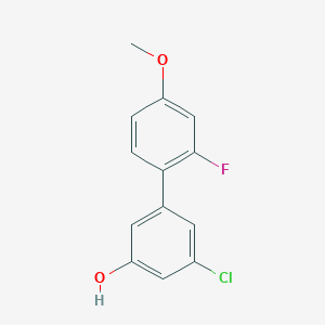 molecular formula C13H10ClFO2 B6381277 3-Chloro-5-(2-fluoro-4-methoxyphenyl)phenol, 95% CAS No. 1261920-35-7