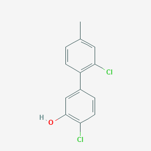 molecular formula C13H10Cl2O B6381316 2-Chloro-5-(2-chloro-4-methylphenyl)phenol, 95% CAS No. 1261920-52-8