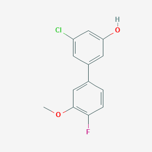 molecular formula C13H10ClFO2 B6381328 3-Chloro-5-(4-fluoro-3-methoxyphenyl)phenol, 95% CAS No. 1262002-98-1