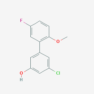 molecular formula C13H10ClFO2 B6381342 3-Chloro-5-(5-fluoro-2-methoxyphenyl)phenol, 95% CAS No. 1261920-46-0