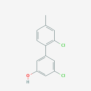 molecular formula C13H10Cl2O B6381351 3-Chloro-5-(2-chloro-4-methylphenyl)phenol, 95% CAS No. 1261920-59-5