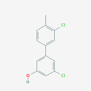 molecular formula C13H10Cl2O B6381357 3-Chloro-5-(3-chloro-4-methylphenyl)phenol, 95% CAS No. 1261943-04-7