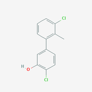 molecular formula C13H10Cl2O B6381371 2-Chloro-5-(3-chloro-2-methylphenyl)phenol, 95% CAS No. 1261942-80-6