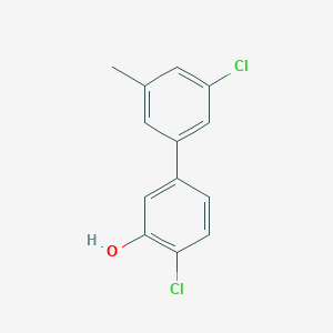 molecular formula C13H10Cl2O B6381378 2-Chloro-5-(3-chloro-5-methylphenyl)phenol, 95% CAS No. 1261955-75-2