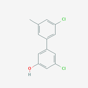 molecular formula C13H10Cl2O B6381380 3-Chloro-5-(3-chloro-5-methylphenyl)phenol, 95% CAS No. 1261920-65-3