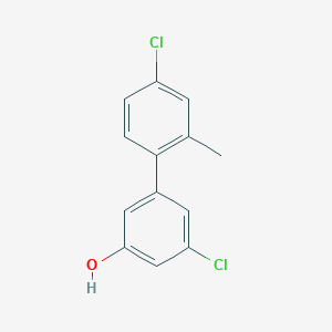 molecular formula C13H10Cl2O B6381396 3-Chloro-5-(4-chloro-2-methylphenyl)phenol, 95% CAS No. 1261920-76-6