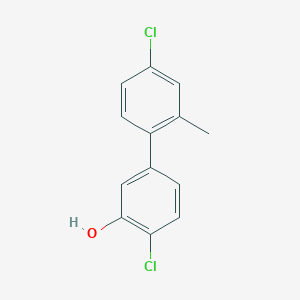molecular formula C13H10Cl2O B6381409 2-Chloro-5-(4-chloro-2-methylphenyl)phenol, 95% CAS No. 1261943-13-8