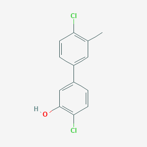 molecular formula C13H10Cl2O B6381426 2-Chloro-5-(4-chloro-3-methylphenyl)phenol, 95% CAS No. 1261955-82-1