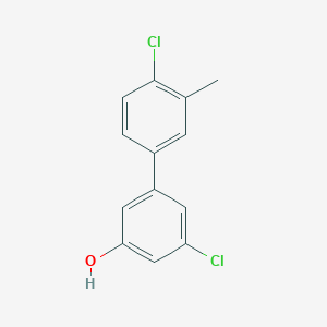 molecular formula C13H10Cl2O B6381429 3-Chloro-5-(4-chloro-3-methylphenyl)phenol, 95% CAS No. 1261928-65-7