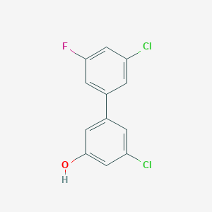 molecular formula C12H7Cl2FO B6381447 3-Chloro-5-(3-chloro-5-fluorophenyl)phenol, 95% CAS No. 1261951-54-5