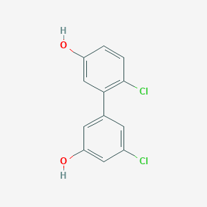 molecular formula C12H8Cl2O2 B6381455 3-Chloro-5-(2-chloro-5-hydroxyphenyl)phenol, 95% CAS No. 1261990-95-7