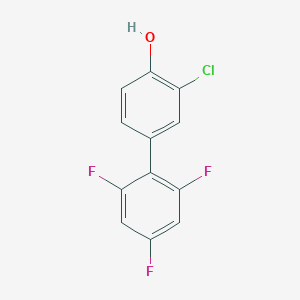 molecular formula C12H6ClF3O B6381465 2-Chloro-4-(2,4,6-trifluorophenyl)phenol, 95% CAS No. 1261990-99-1