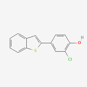 molecular formula C14H9ClOS B6381491 4-[Benzo(b)thiophen-2-yl]-2-chlorophenol, 95% CAS No. 1262003-07-5