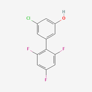 molecular formula C12H6ClF3O B6381503 3-Chloro-5-(2,4,6-trifluorophenyl)phenol, 95% CAS No. 1261970-15-3
