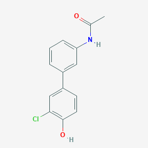 molecular formula C14H12ClNO2 B6381520 4-(3-Acetylaminophenyl)-2-chlorophenol, 95% CAS No. 1261928-70-4