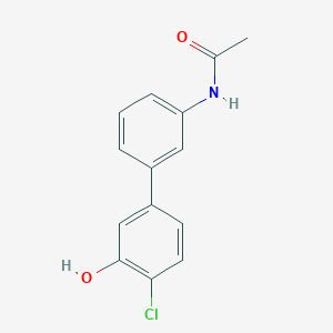 molecular formula C14H12ClNO2 B6381522 5-(3-Acetylaminophenyl)-2-chlorophenol, 95% CAS No. 1261899-29-9