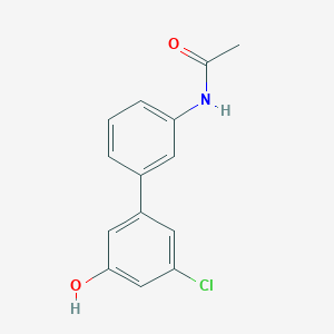 molecular formula C14H12ClNO2 B6381529 5-(3-Acetylaminophenyl)-3-chlorophenol, 95% CAS No. 1261970-18-6