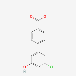 molecular formula C14H11ClO3 B6381532 3-Chloro-5-(4-methoxycarbonylphenyl)phenol, 95% CAS No. 1262002-60-7