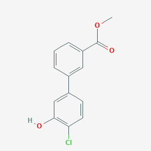 molecular formula C14H11ClO3 B6381538 2-Chloro-5-(3-methoxycarbonylphenyl)phenol, 95% CAS No. 1262001-05-7