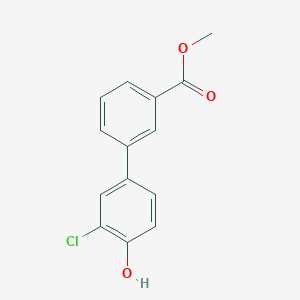 molecular formula C14H11ClO3 B6381539 2-Chloro-4-(3-methoxycarbonylphenyl)phenol, 95% CAS No. 1262003-79-1