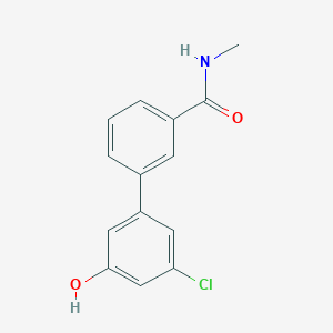 molecular formula C14H12ClNO2 B6381553 3-Chloro-5-[3-(N-methylaminocarbonyl)phenyl]phenol, 95% CAS No. 1262003-10-0