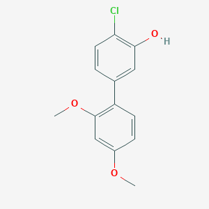 molecular formula C14H13ClO3 B6381559 2-Chloro-5-(2,4-dimethoxyphenyl)phenol, 95% CAS No. 1261943-35-4