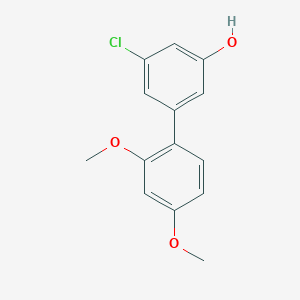 molecular formula C14H13ClO3 B6381579 3-Chloro-5-(2,4-dimethoxyphenyl)phenol, 95% CAS No. 1261888-40-7