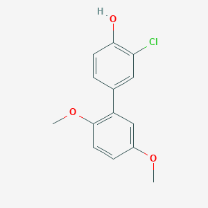 molecular formula C14H13ClO3 B6381598 2-Chloro-4-(2,5-dimethoxyphenyl)phenol, 95% CAS No. 1261908-48-8