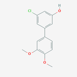 molecular formula C14H13ClO3 B6381605 3-Chloro-5-(3,4-dimethoxyphenyl)phenol, 95% CAS No. 1261991-02-9
