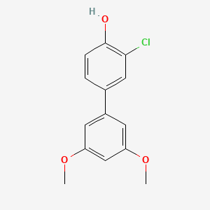 molecular formula C14H13ClO3 B6381616 2-Chloro-4-(3,5-dimethoxyphenyl)phenol, 95% CAS No. 1261902-49-1