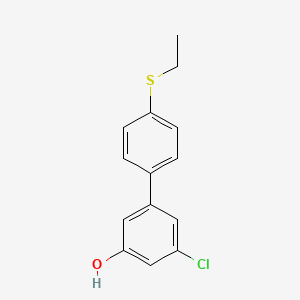 molecular formula C14H13ClOS B6381620 3-Chloro-5-(4-ethylthiophenyl)phenol, 95% CAS No. 1261951-64-7