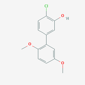 molecular formula C14H13ClO3 B6381632 2-Chloro-5-(2,5-dimethoxyphenyl)phenol, 95% CAS No. 1262002-74-3