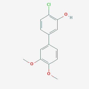 molecular formula C14H13ClO3 B6381637 2-Chloro-5-(3,4-dimethoxyphenyl)phenol, 95% CAS No. 1261972-10-4