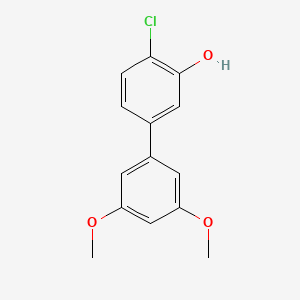 molecular formula C14H13ClO3 B6381640 2-Chloro-5-(3,5-dimethoxyphenyl)phenol, 95% CAS No. 1261902-50-4