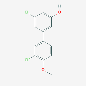 molecular formula C13H10Cl2O2 B6381704 3-Chloro-5-(3-chloro-4-methoxyphenyl)phenol, 95% CAS No. 1261921-27-0